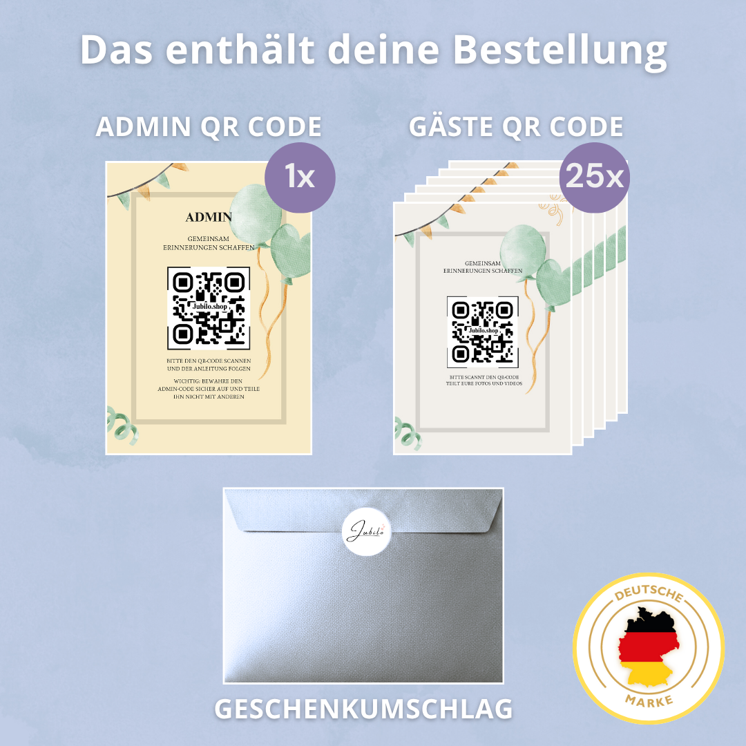 Babyshower Fotoapp + 25 Tischkarten (geschenkt)