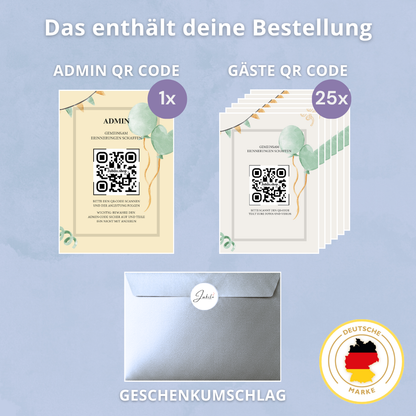 Babyshower Fotoapp + 25 Tischkarten (geschenkt)