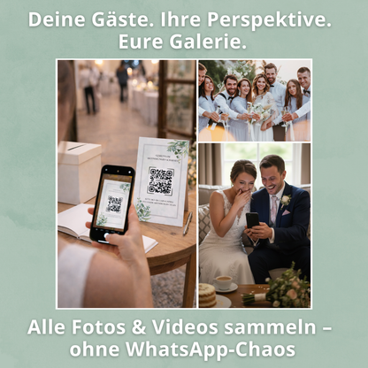 Hochzeits Fotoapp + 25 Tischkarten