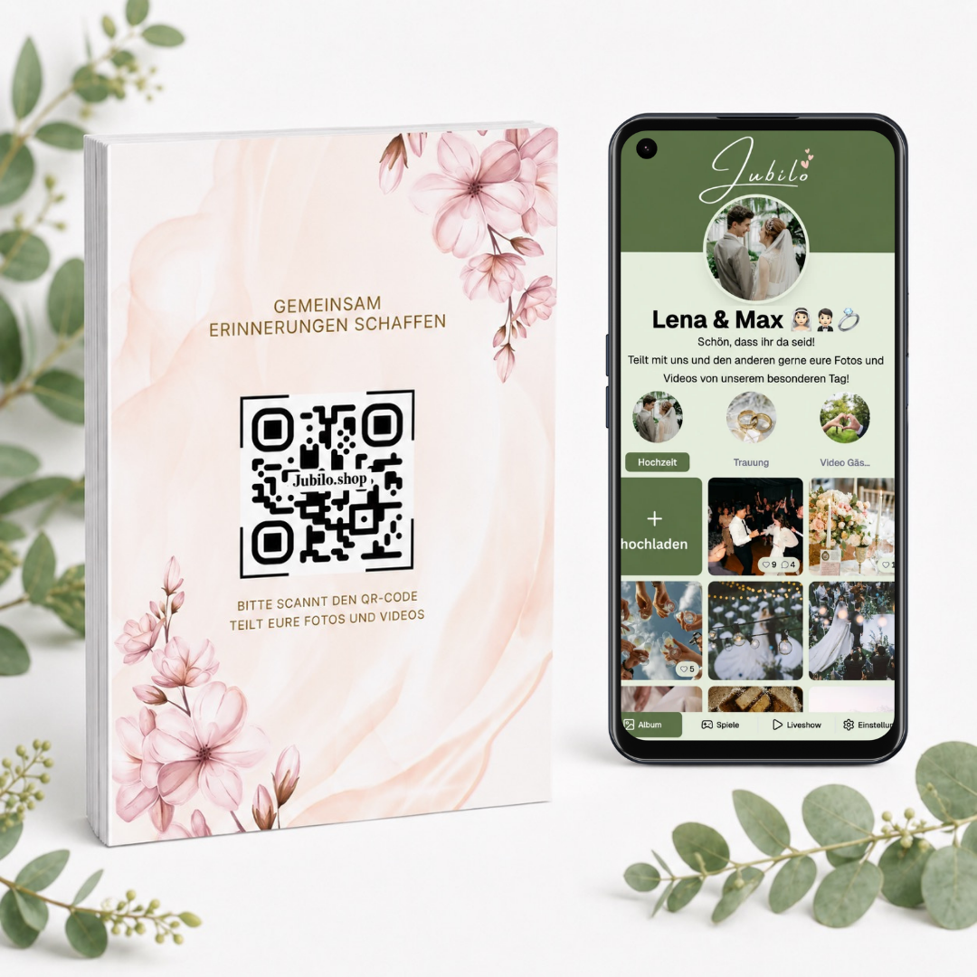 Wedding Photo App + 25 Table Cards