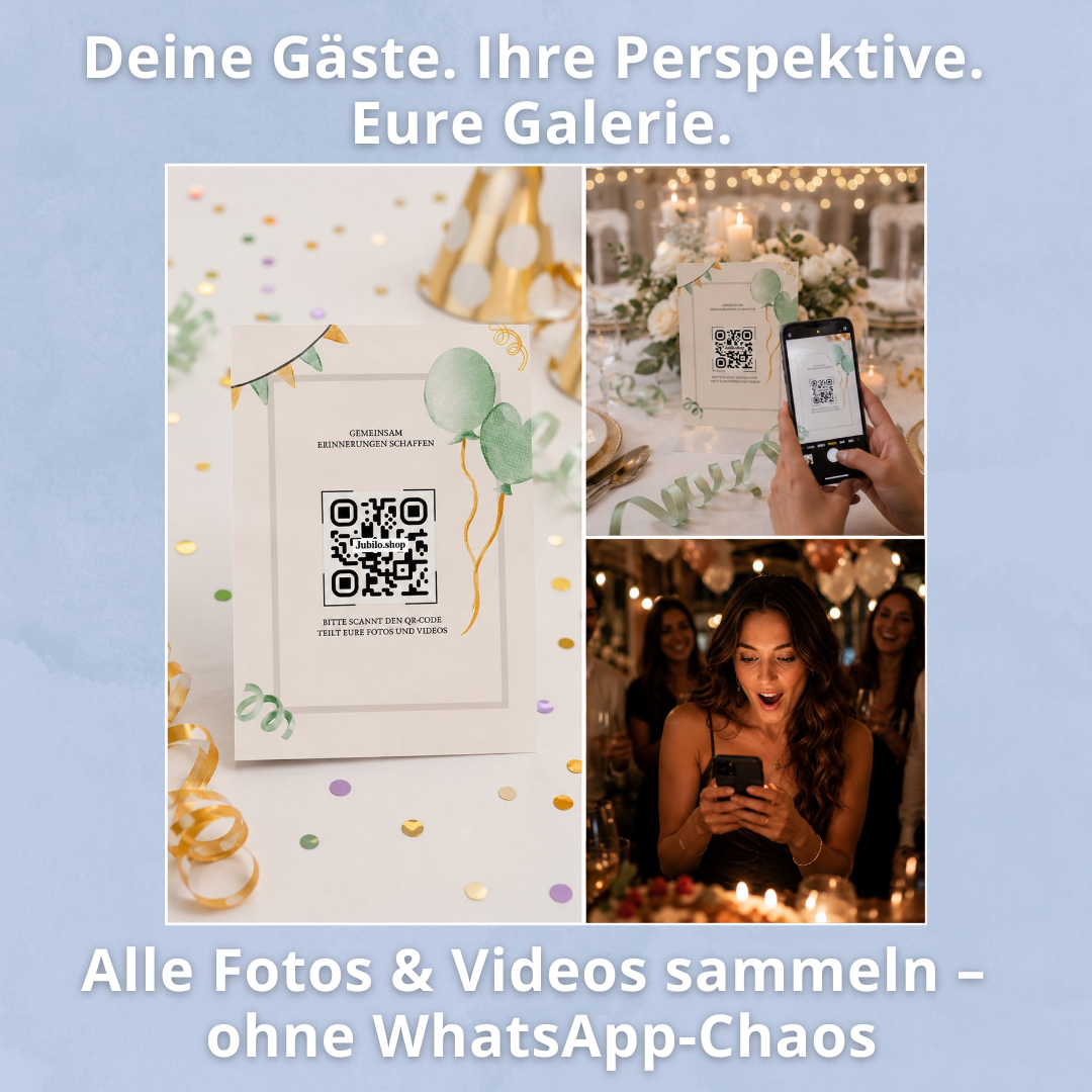 Babyshower Fotoapp + 25 Tischkarten (geschenkt)